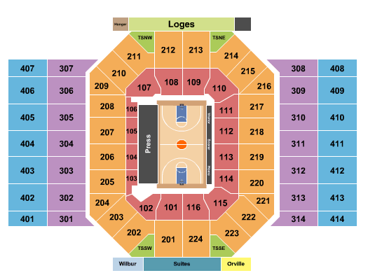 University Of Dayton Arena NCAA Seating Chart